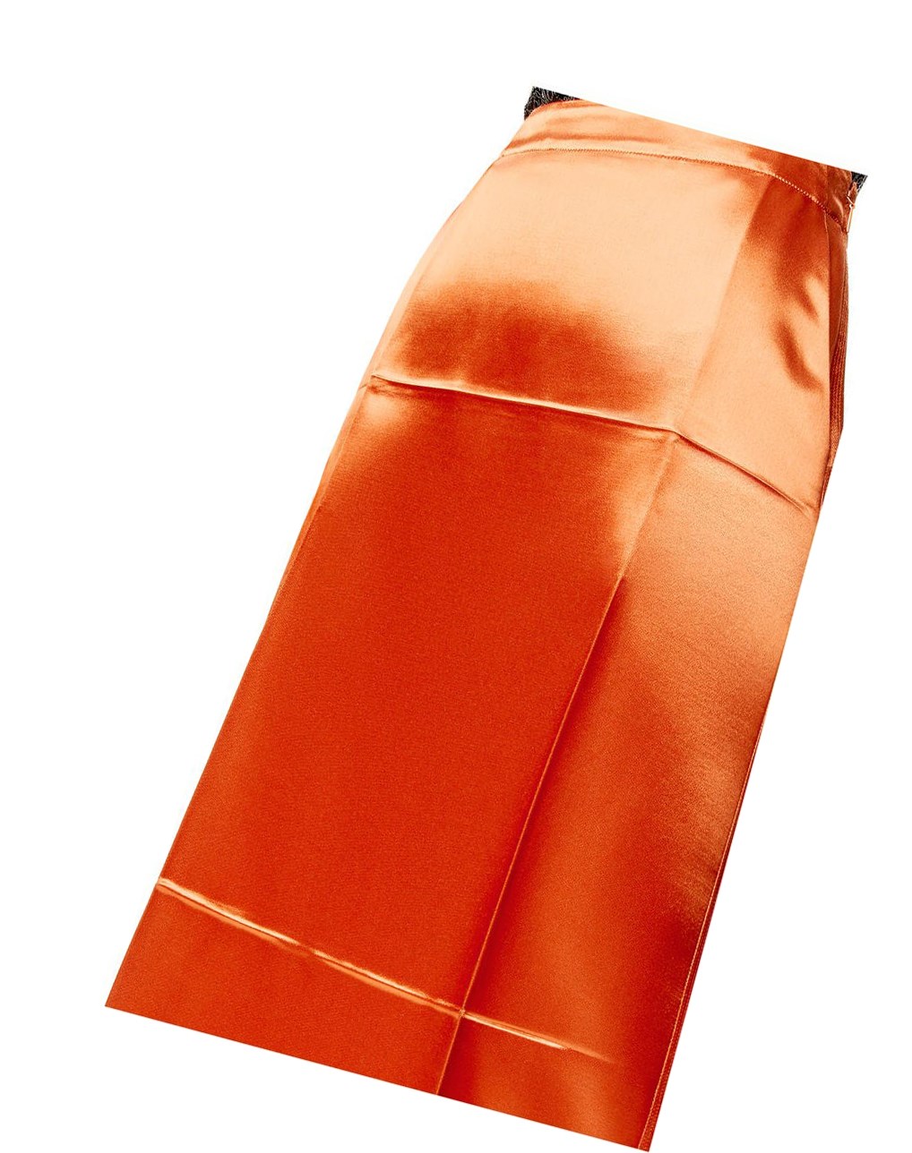 Loewe Slip midi skirt in satin Naranjas | ZQPCA-8251