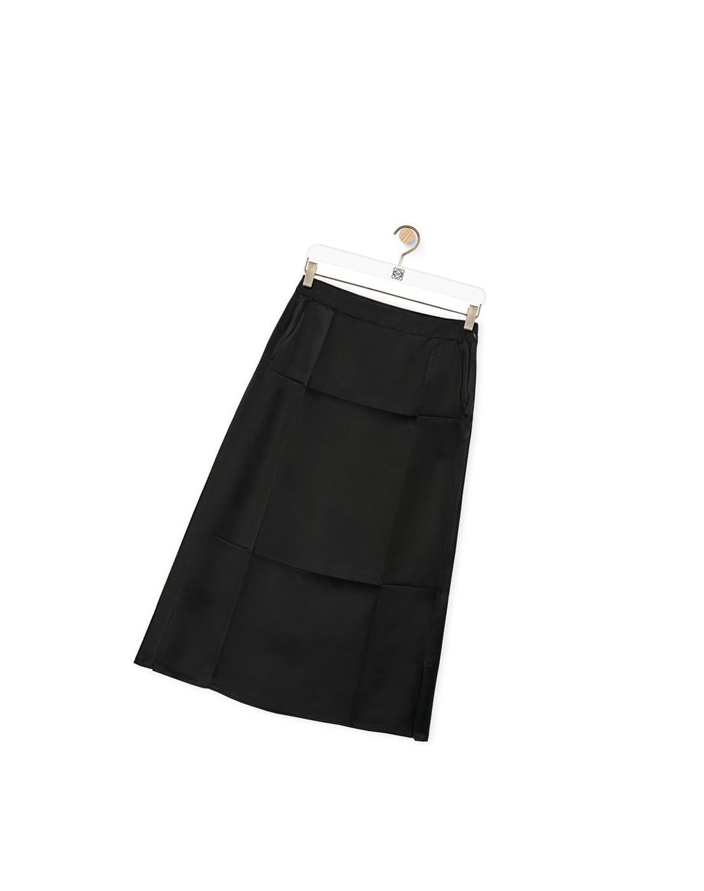 Loewe Slip midi skirt in satin Negros | IJVZG-0796