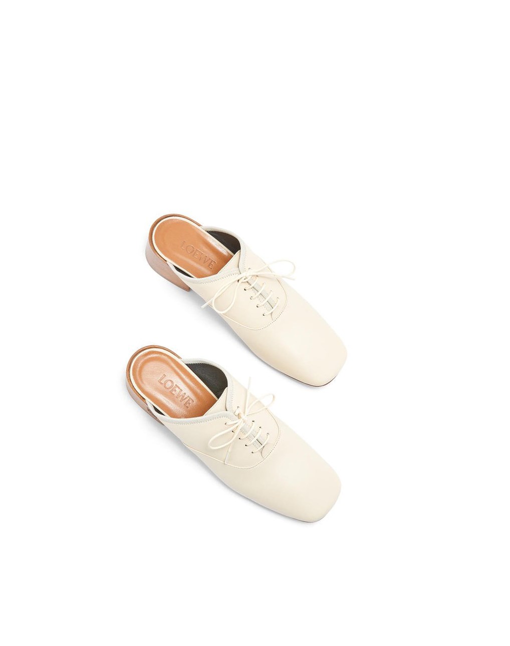 Loewe Slip on soft derby in lambskin Milk | WEAYV-2351