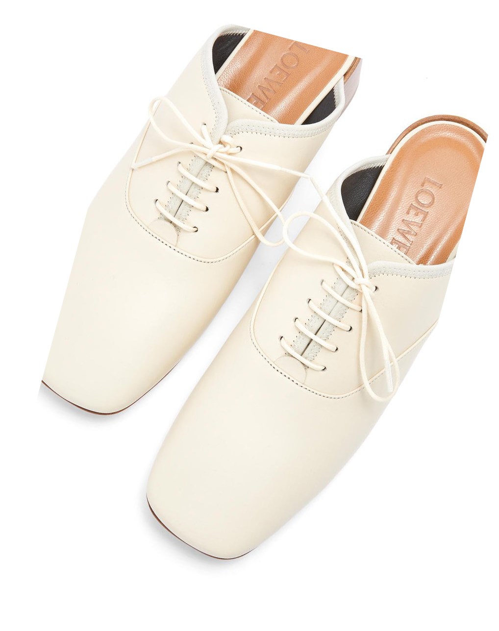 Loewe Slip on soft derby in lambskin Milk | WEAYV-2351