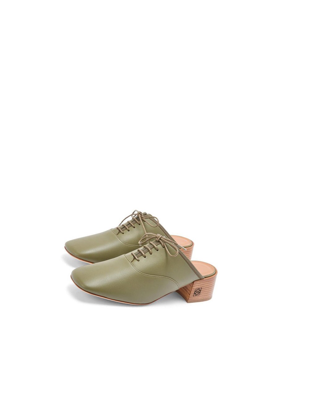 Loewe Slip on soft derby in lambskin Verde Oliva Verdes | TXALE-9267