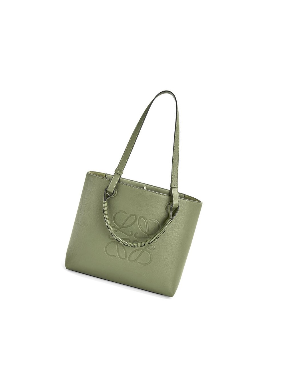 Loewe Small Anagram Tote bag in classic calfskin Rosemary | SCRLT-3607