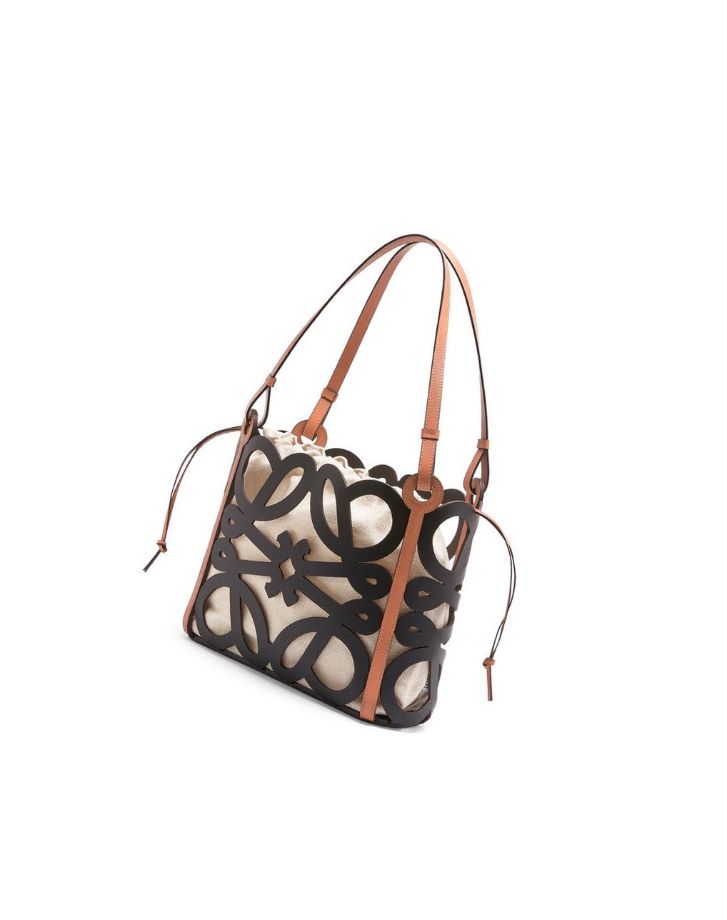 Loewe Small Anagram cut-out tote in calfskin Negros | PFYOS-4302