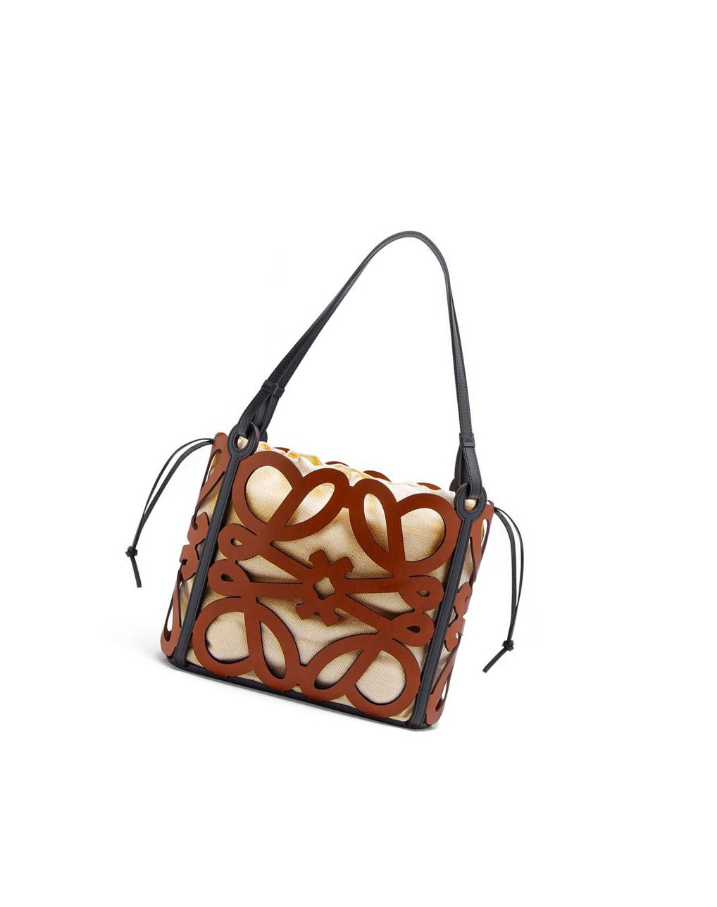 Loewe Small Anagram cut-out tote in calfskin Tan | ZYRFH-2395