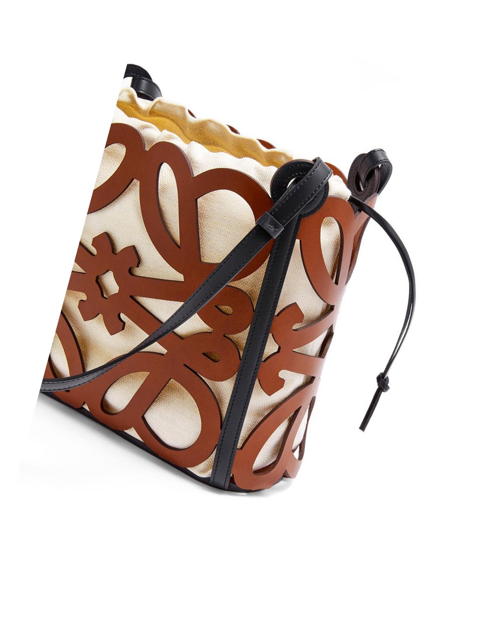 Loewe Small Anagram cut-out tote in calfskin Tan | ZYRFH-2395