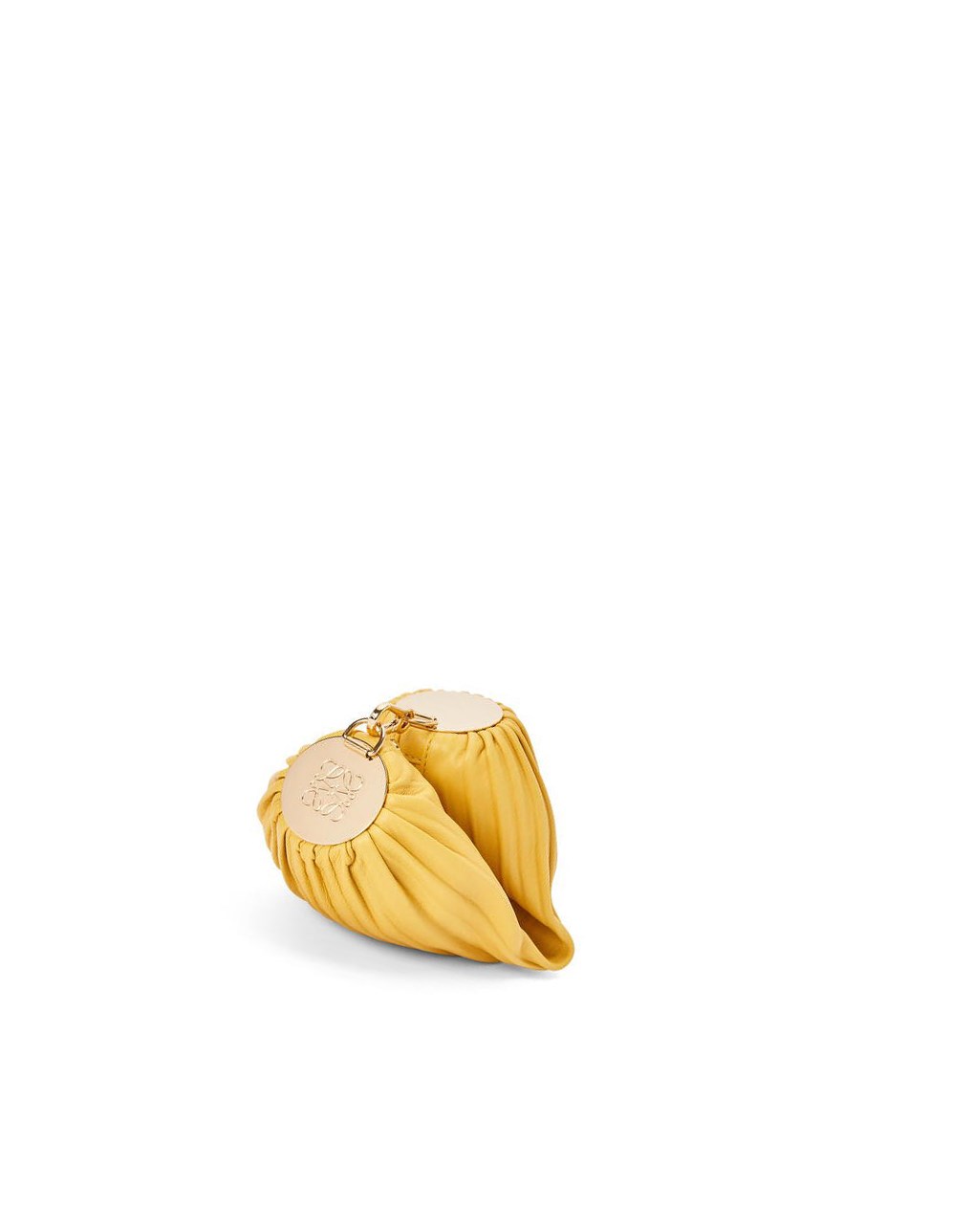 Loewe Small Bracelet pouch in pleated nappa Amarillos | XNRTQ-1625