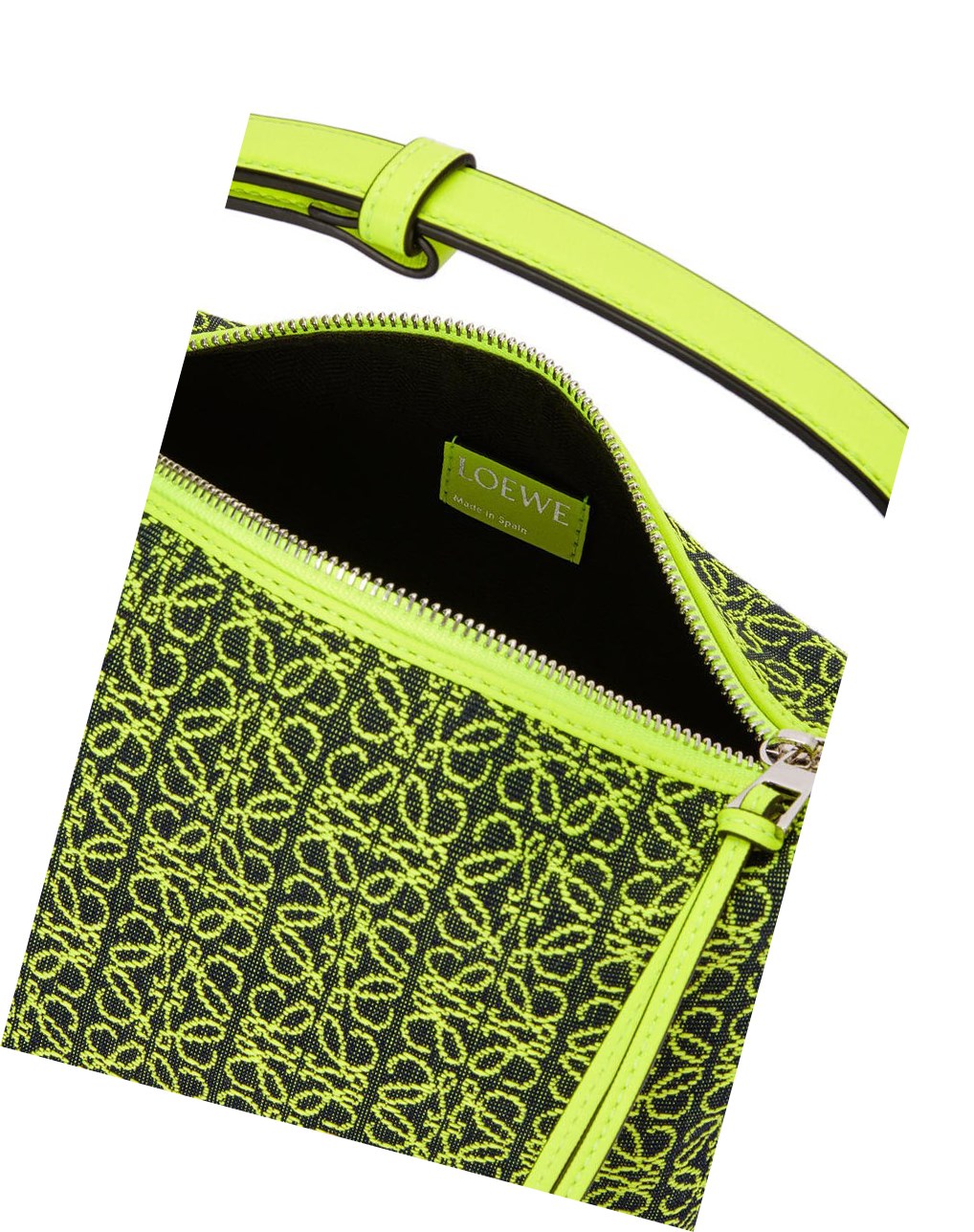 Loewe Small Cubi bag in Anagram jacquard and calfskin Amarillos | HLQVZ-1792