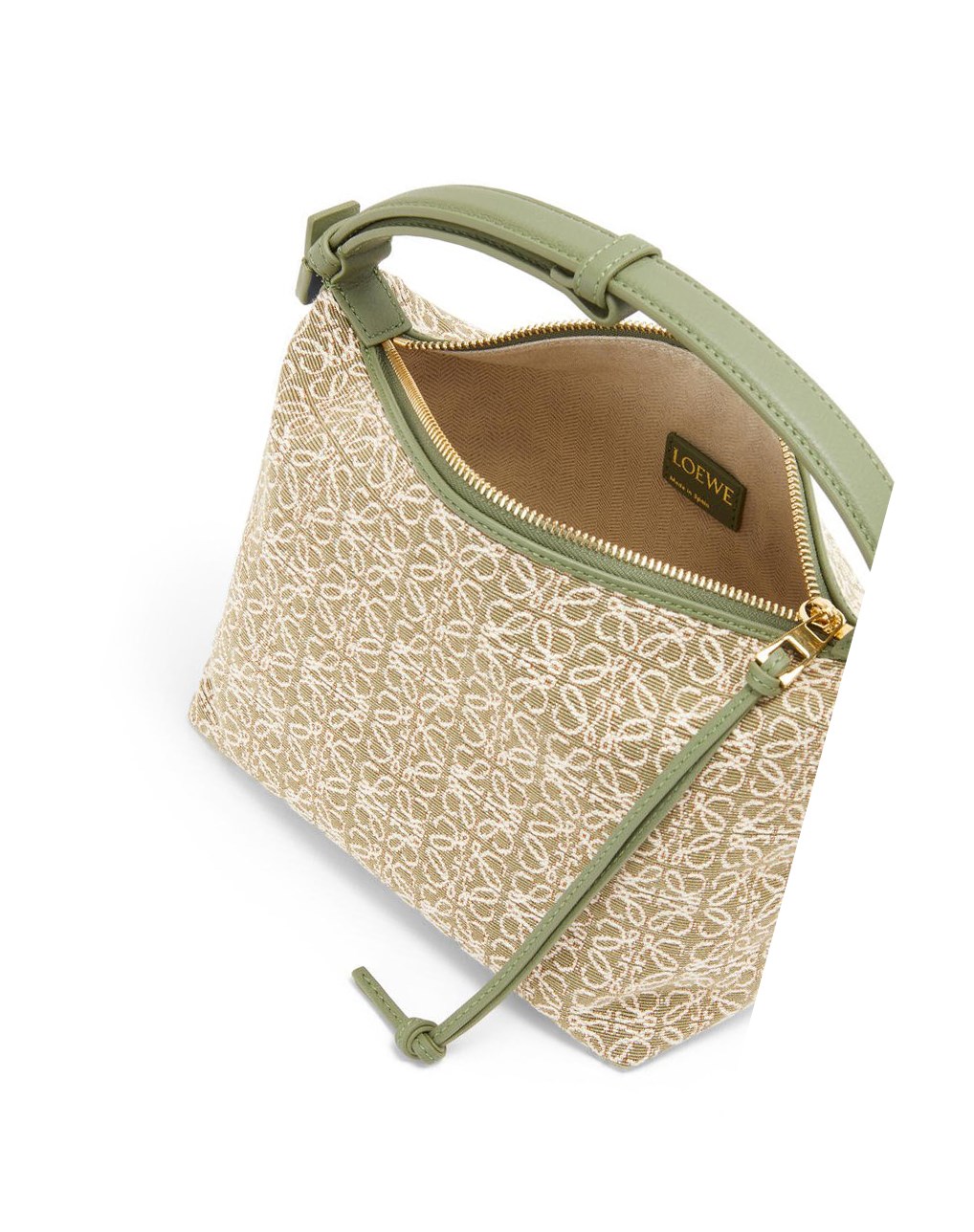 Loewe Small Cubi bag in Anagram jacquard and calfskin Verdes Verdes | WSVLZ-0435