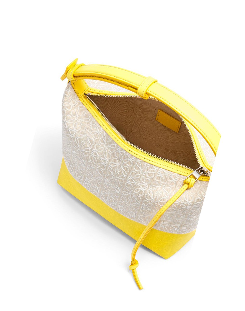 Loewe Small Cubi bag in coated jacquard and calfskin Azules | GIPSV-9450