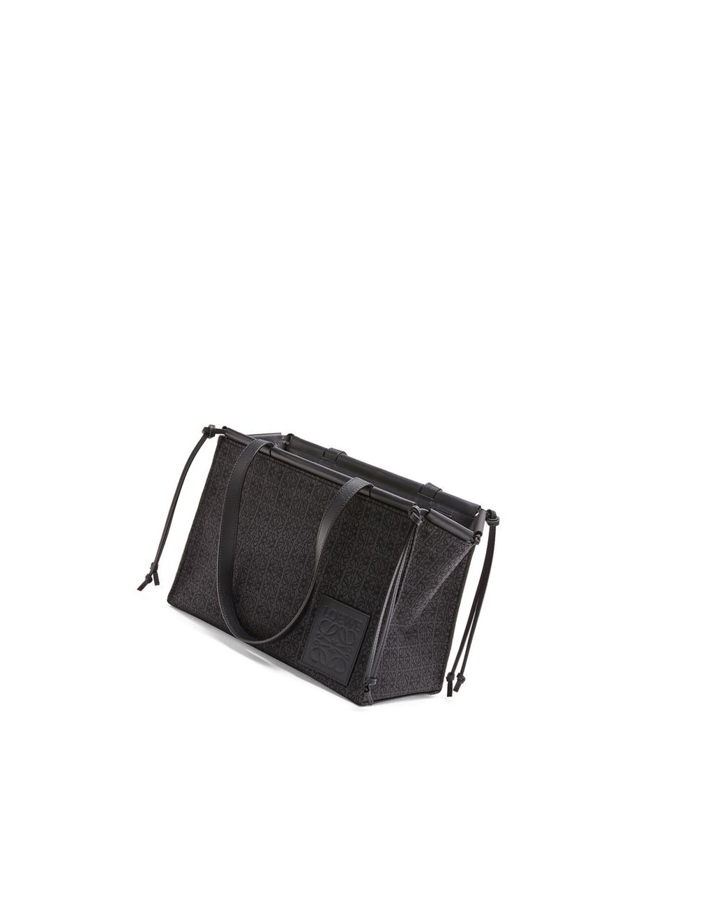 Loewe Small Cushion Tote in Anagram jacquard and calfskin Negros | CHNYV-1092
