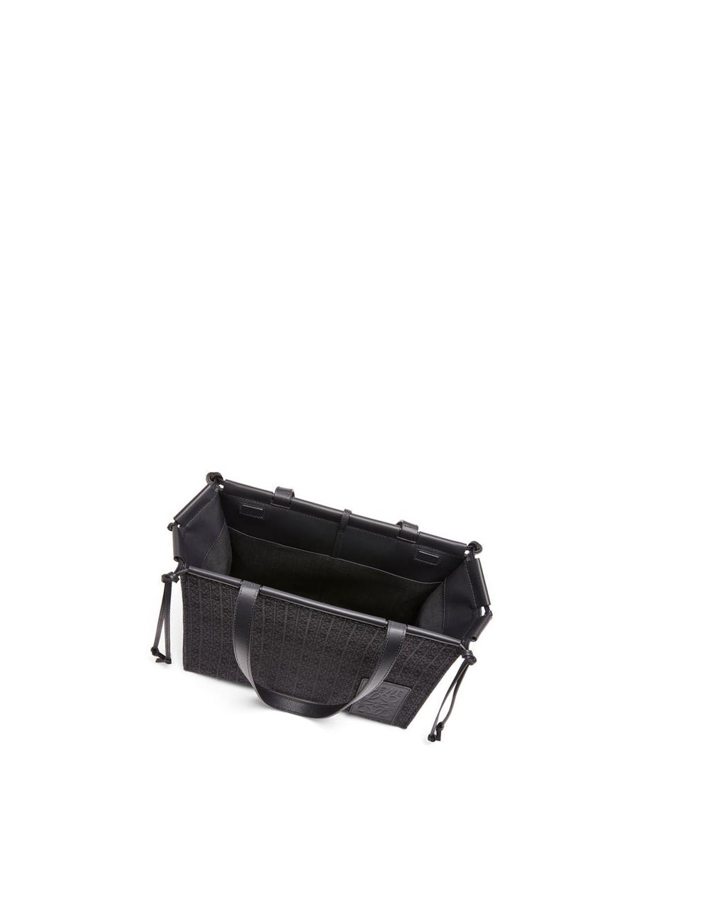 Loewe Small Cushion Tote in Anagram jacquard and calfskin Negros | CHNYV-1092