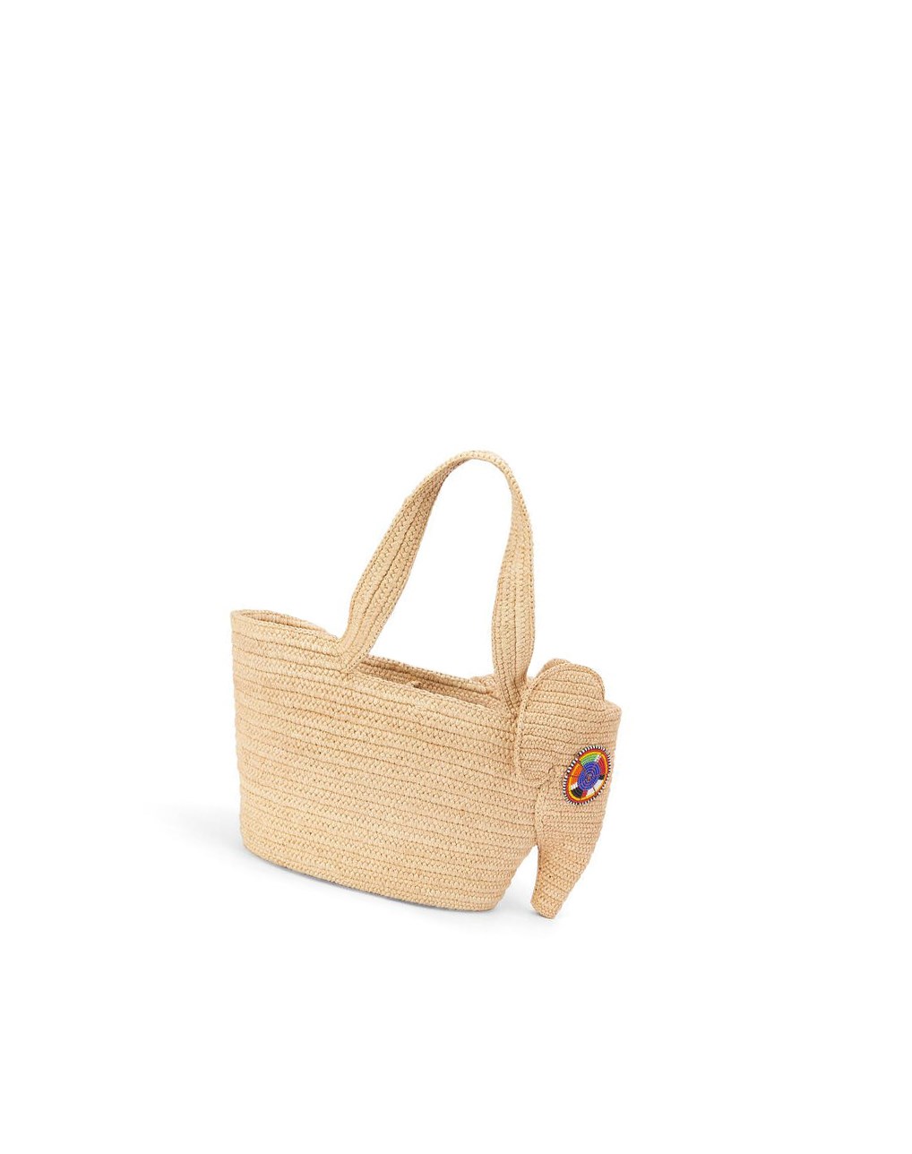 Loewe Small Elephant Basket bag in raffia Natural | JQYCH-7248
