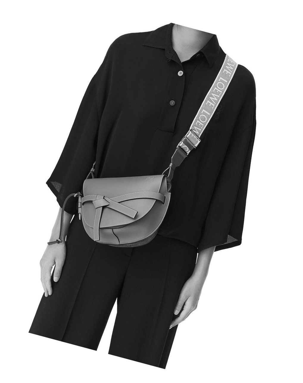 Loewe Small Gate bag in soft calfskin and jacquard Warm Desert | HGXOC-0418