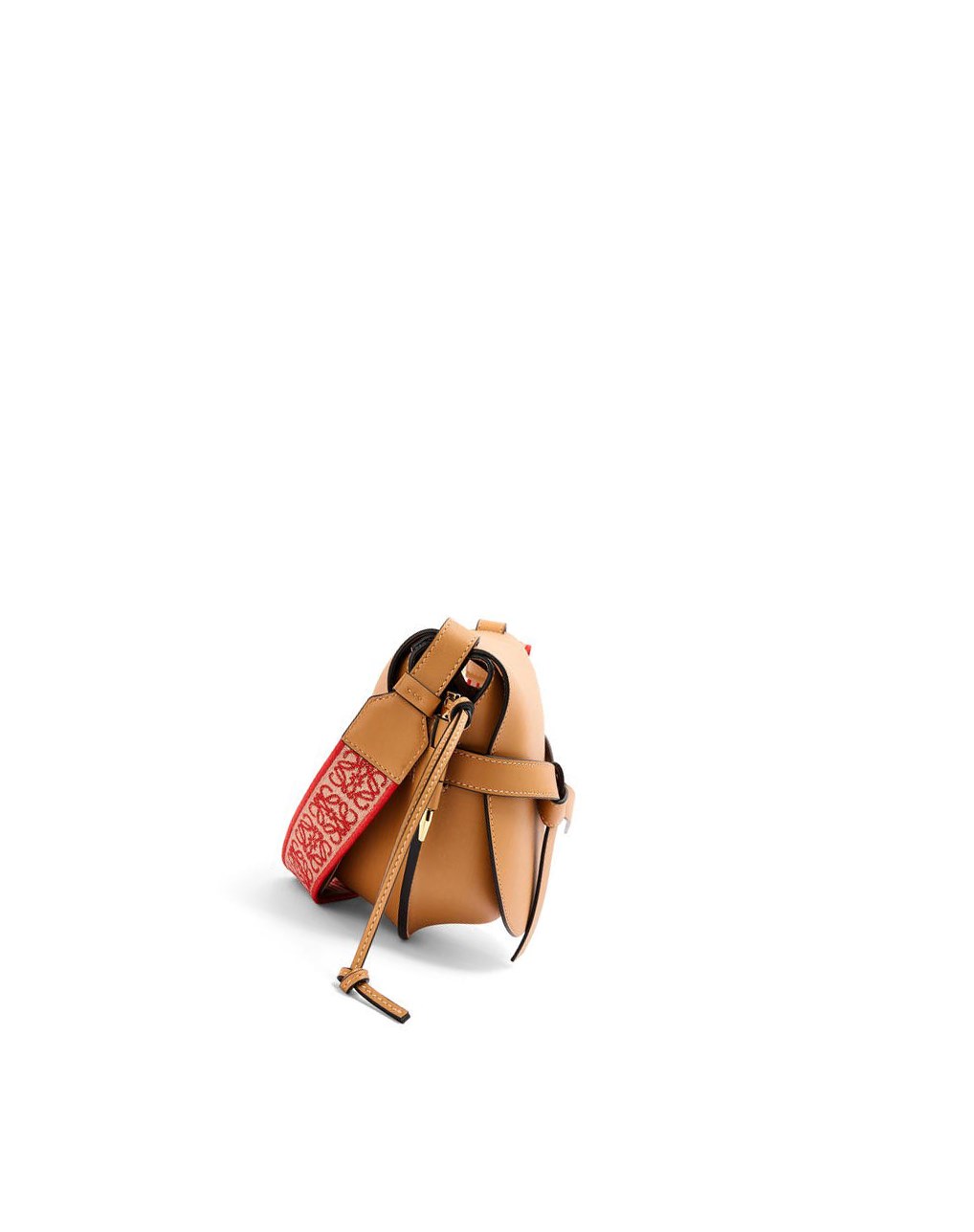 Loewe Small Gate bag in soft calfskin and jacquard Warm Desert | HGXOC-0418