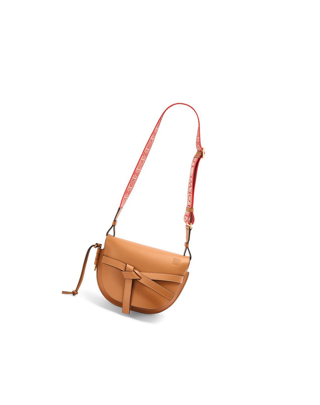 Loewe Small Gate bag in soft calfskin and jacquard Warm Desert | HGXOC-0418