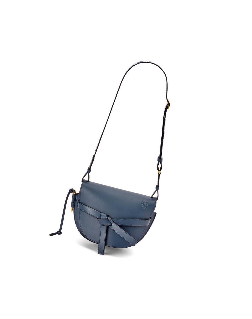 Loewe Small Gate bag in soft calfskin and jacquard Azules | MDWPK-2891