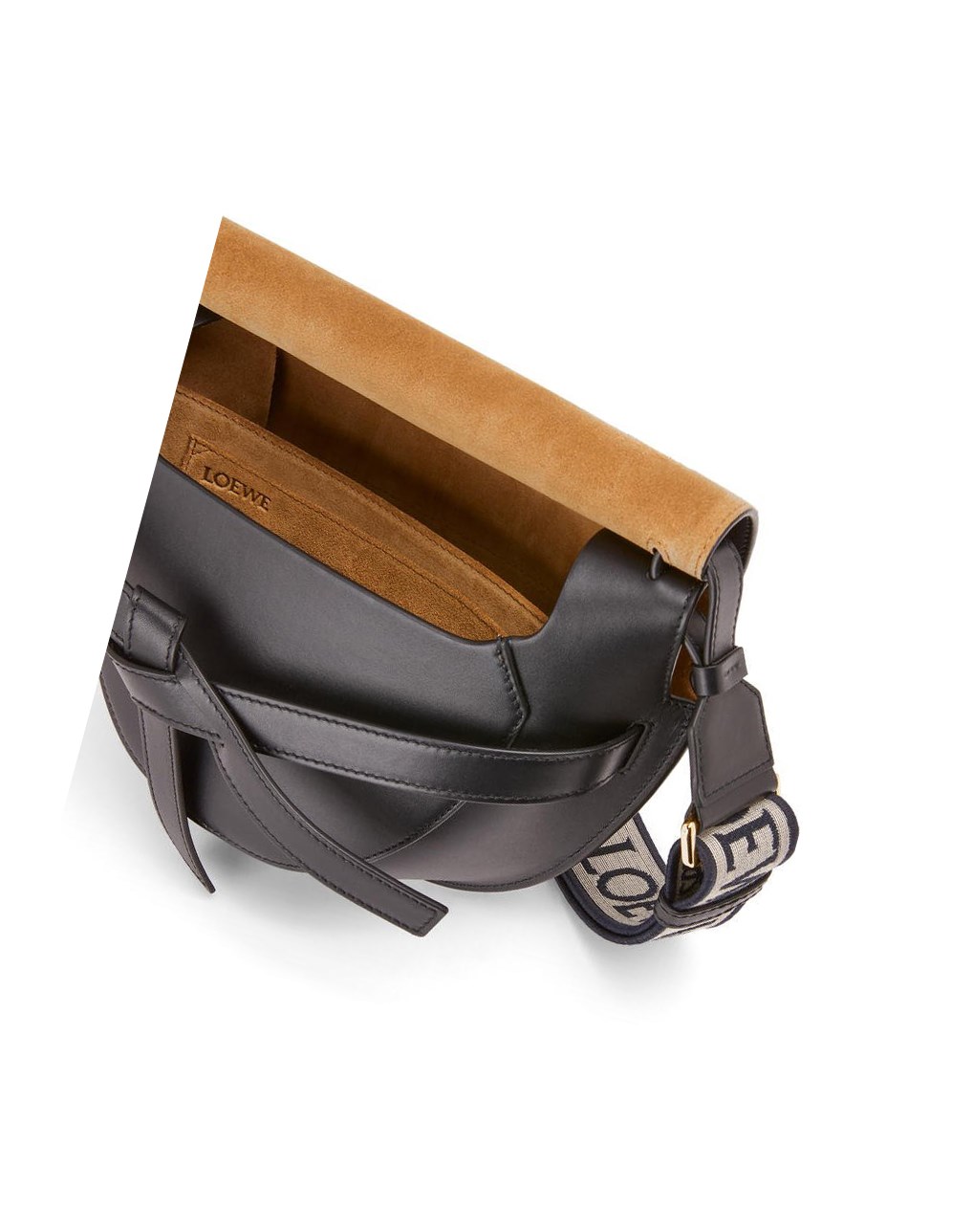 Loewe Small Gate bag in soft calfskin and jacquard Negros | MTNBF-4523
