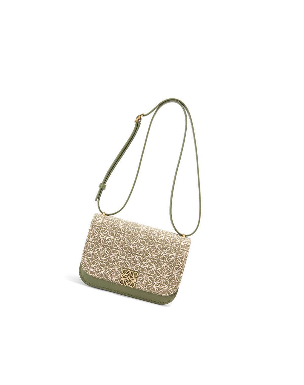 Loewe Small Goya bag in Anagram jacquard and calfskin Verdes Verdes | HGPXC-1208