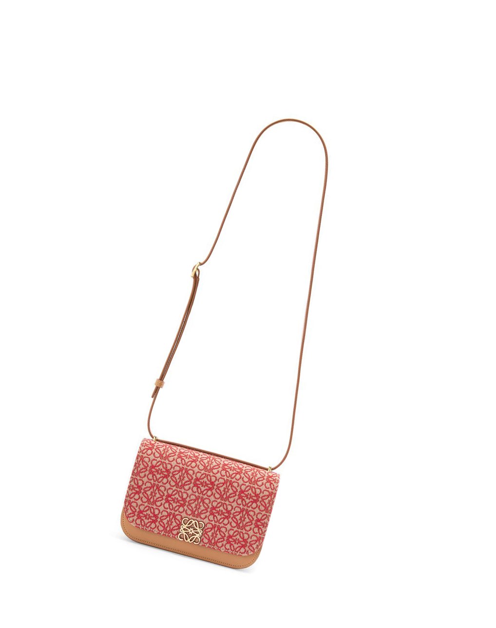 Loewe Small Goya bag in Anagram jacquard and calfskin Rojos | ZJCBT-4986