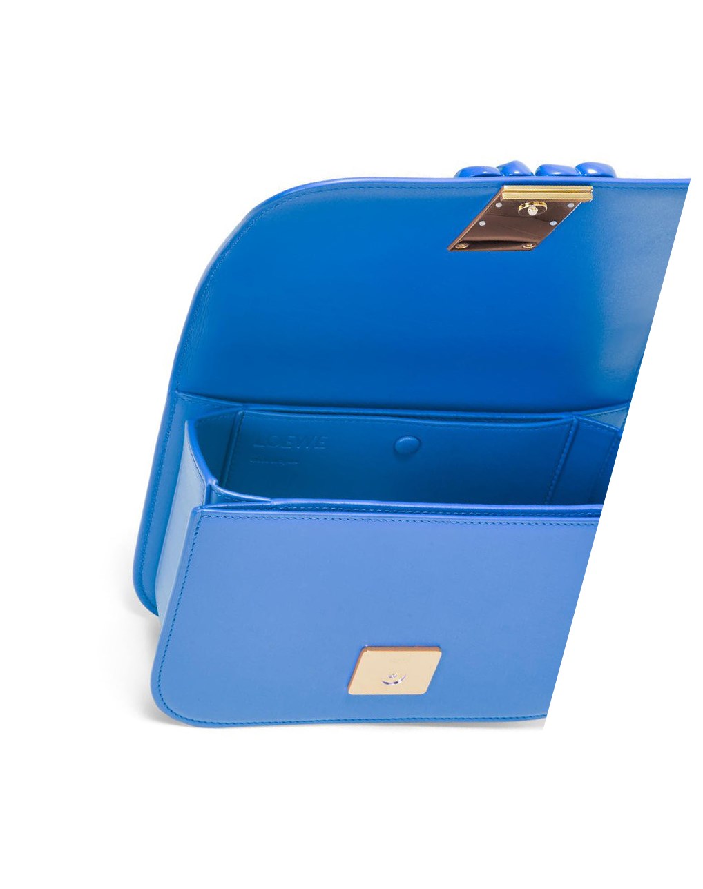 Loewe Small Goya bag in silk calfskin Azules | TGSKU-2158