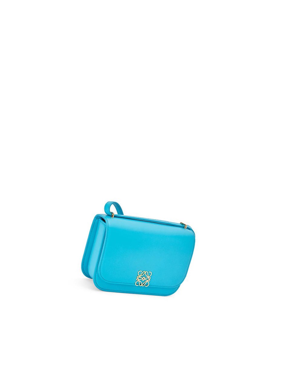 Loewe Small Goya bag in silk calfskin Cyan | UDQBN-7391