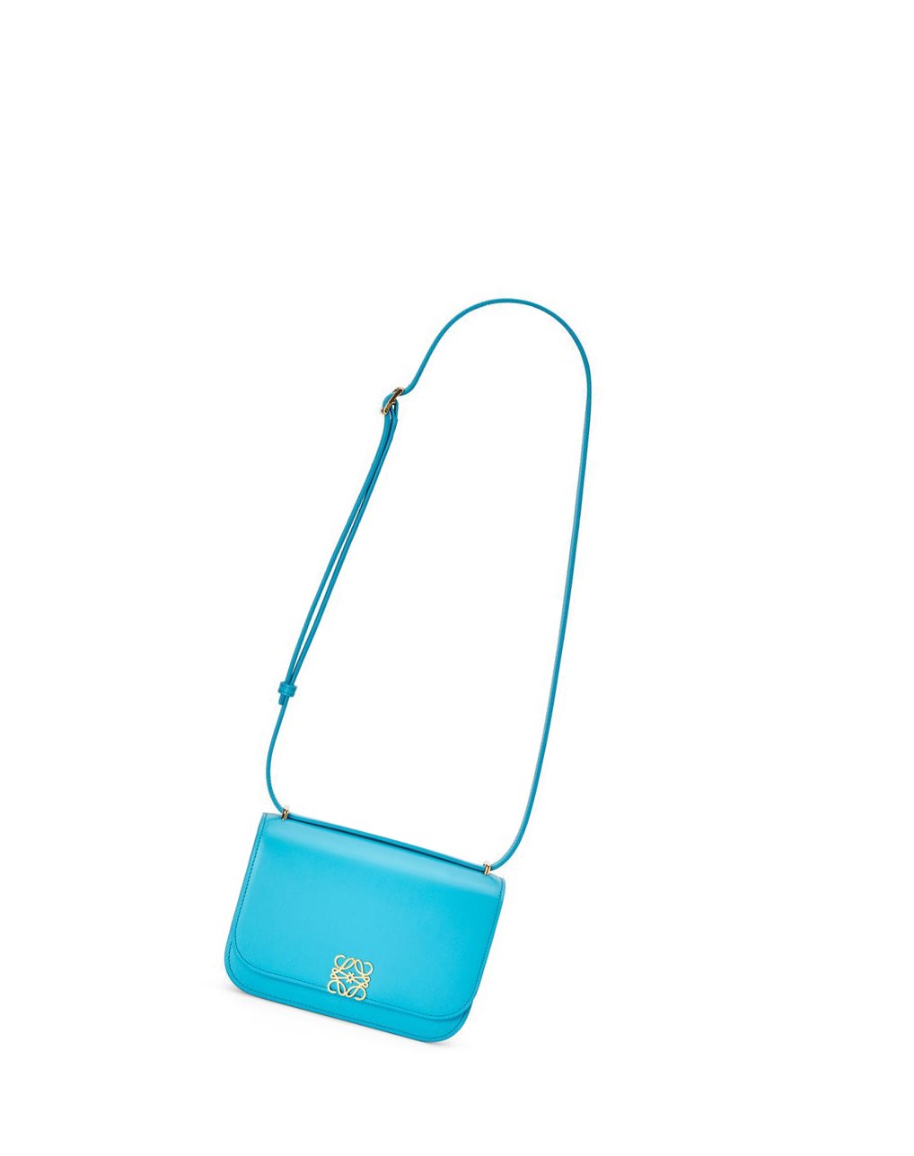Loewe Small Goya bag in silk calfskin Cyan | UDQBN-7391
