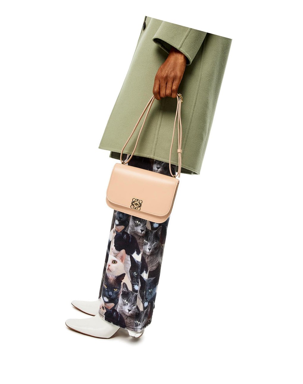 Loewe Small Goya bag in silk calfskin Nude | UDWRK-6054