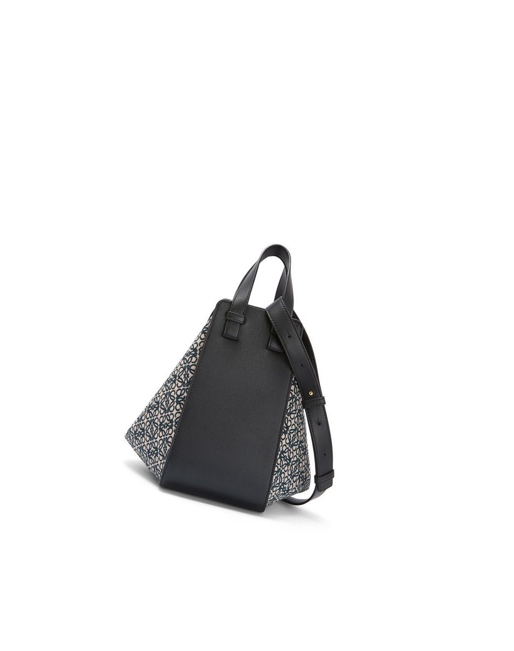 Loewe Small Hammock bag in Anagram jacquard and calfskin Azul Marino Negros | LHYXD-0643
