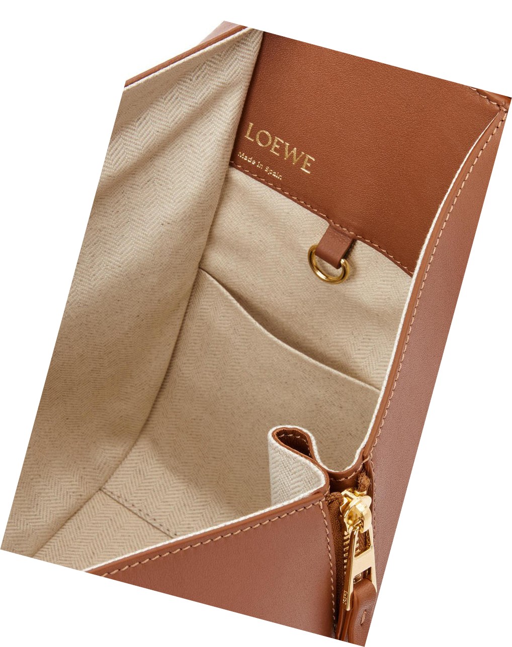 Loewe Small Hammock bag in Anagram jacquard and calfskin Tan / Pecan | WDQXI-5173