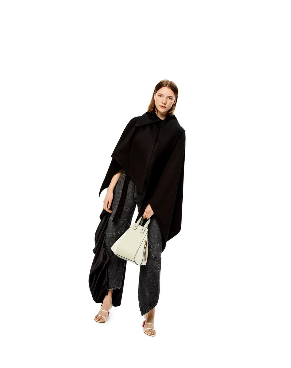 Loewe Small Hammock bag in classic calfskin Grises Verdes | NDYCA-2054
