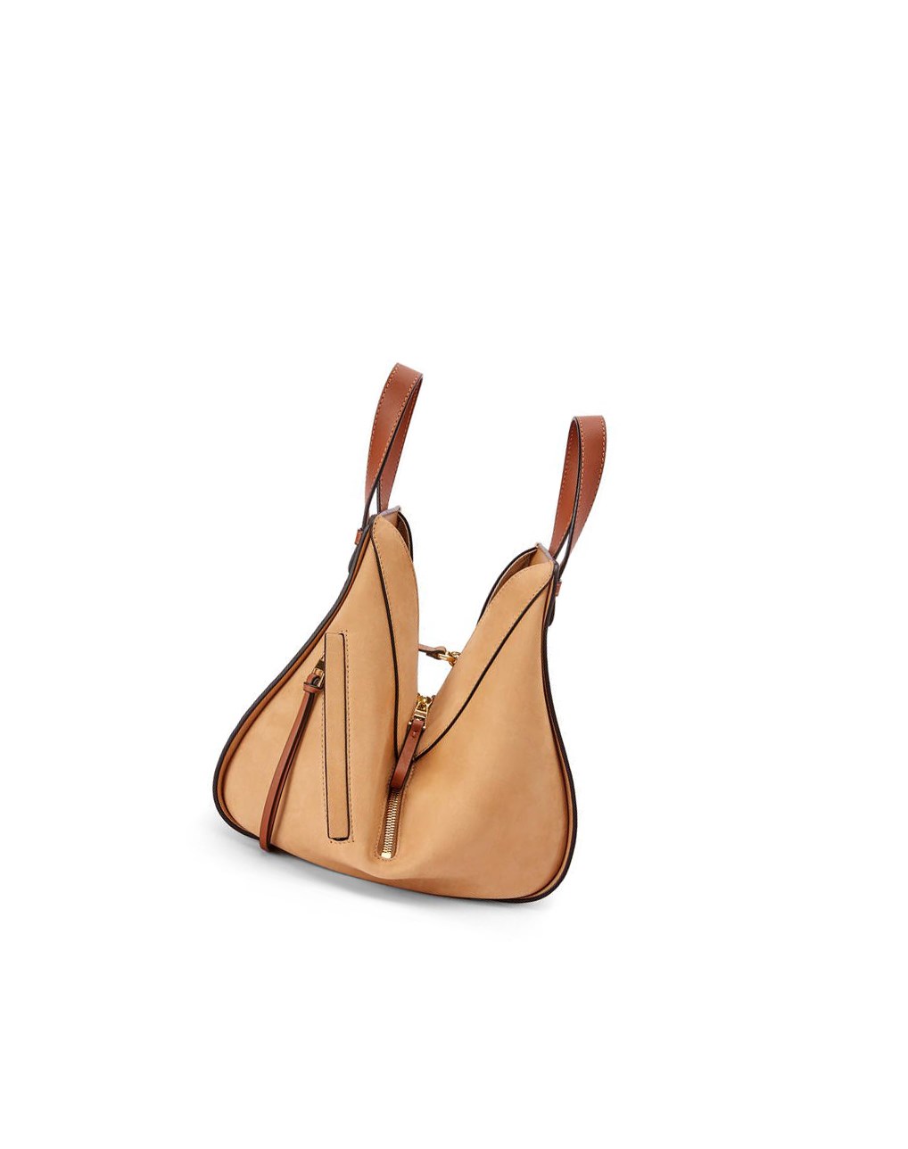 Loewe Small Hammock bag in classic calfskin and suede Milk / Warm Desert | YQSAI-5879