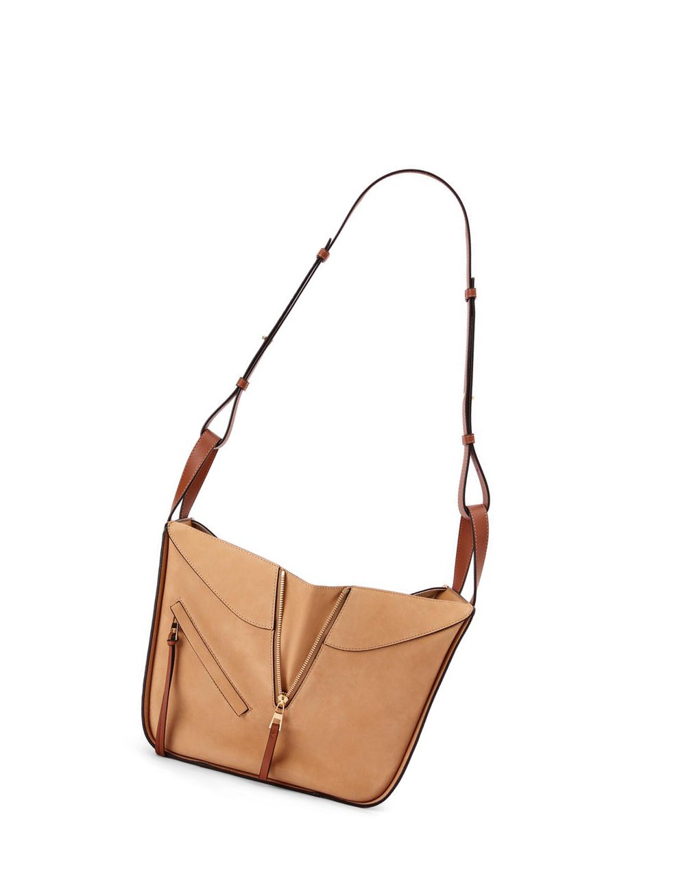Loewe Small Hammock bag in classic calfskin and suede Milk / Warm Desert | YQSAI-5879