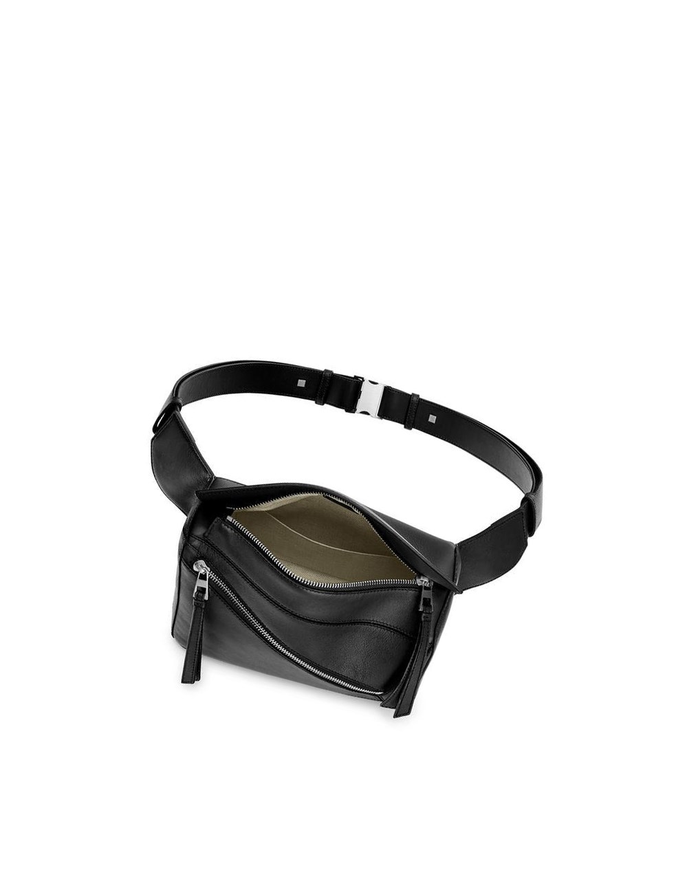 Loewe Small Puzzle Bumbag in classic calfskin Negros | ATOMD-0239
