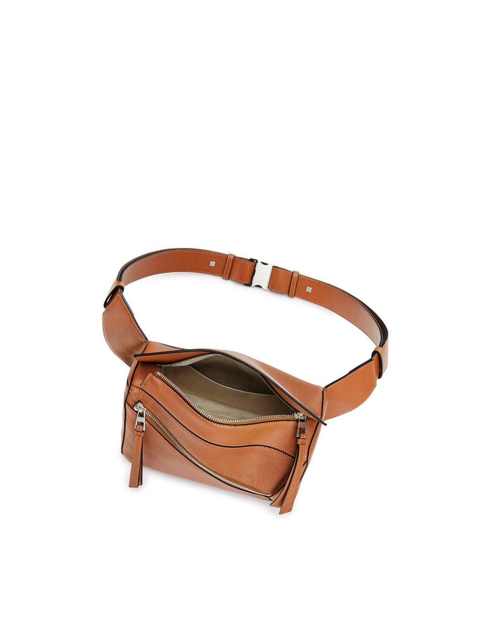 Loewe Small Puzzle Bumbag in classic calfskin Tan | BUCSE-4837