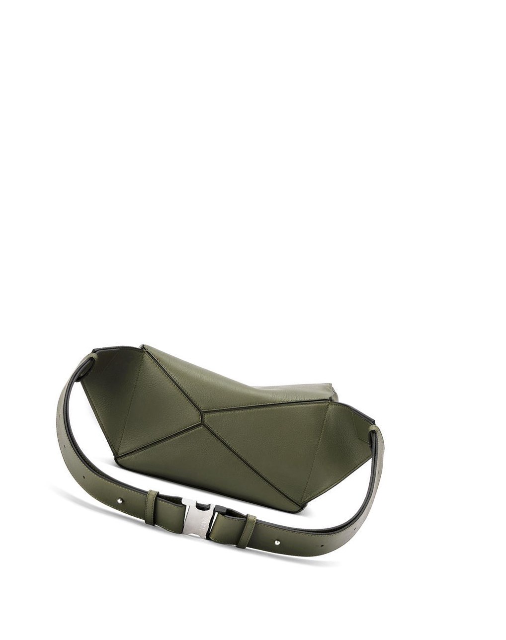 Loewe Small Puzzle Bumbag in classic calfskin Kaki Verdes | CTSLB-8217