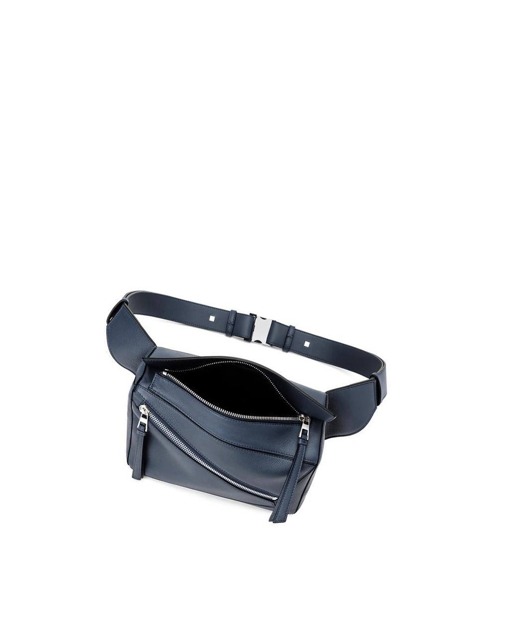 Loewe Small Puzzle Bumbag in classic calfskin Ocean | FLJOD-5942