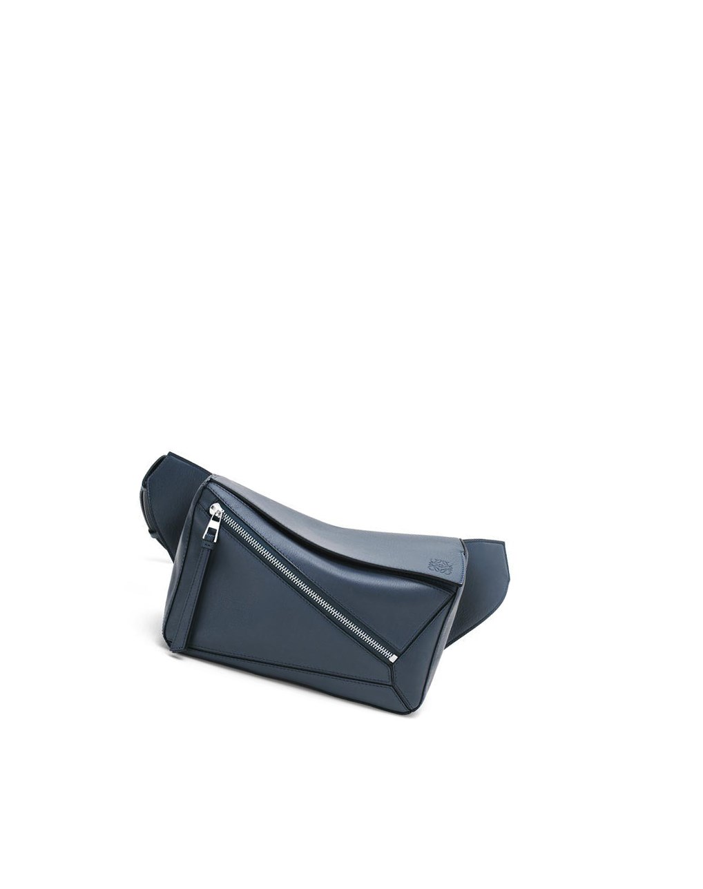 Loewe Small Puzzle Bumbag in classic calfskin Ocean | FLJOD-5942