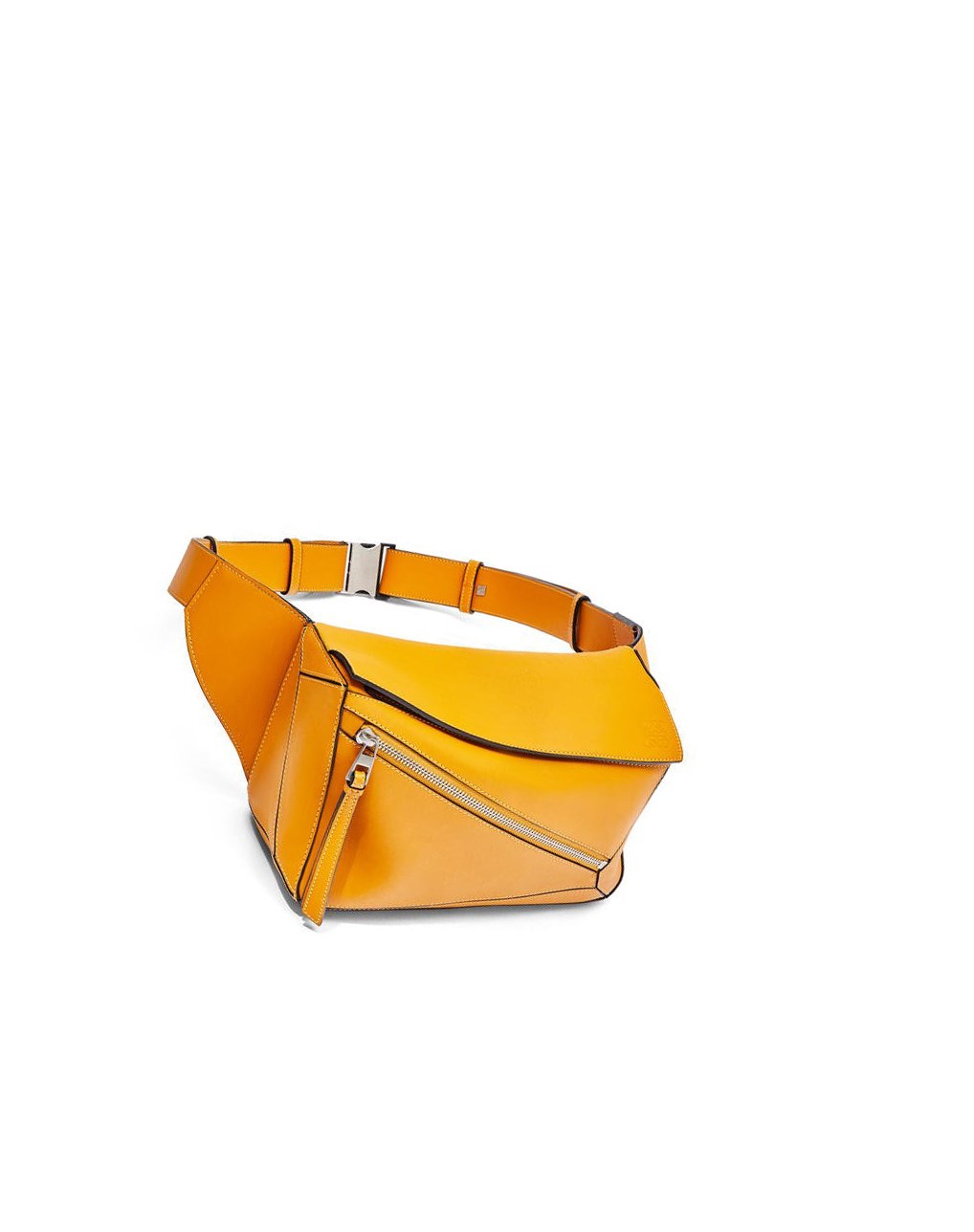 Loewe Small Puzzle Bumbag in classic calfskin Sunflower | NZLGX-1468
