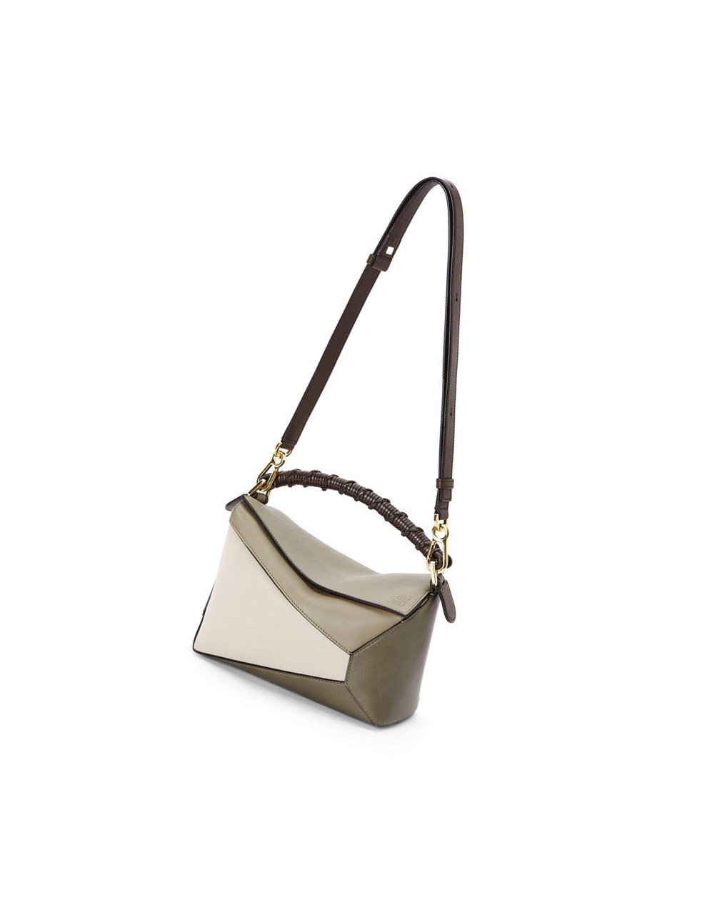 Loewe Small Puzzle Edge bag in nappa calfskin Verdes Azules | YRJLG-7630