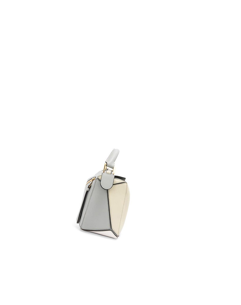 Loewe Small Puzzle bag in classic calfskin Grises Verdes | QEDMT-7952
