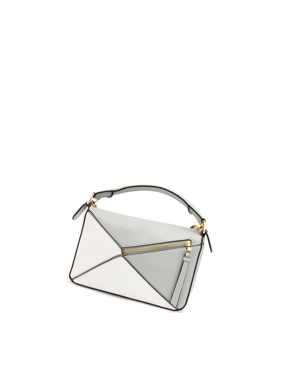 Loewe Small Puzzle bag in classic calfskin Grises Verdes | QEDMT-7952