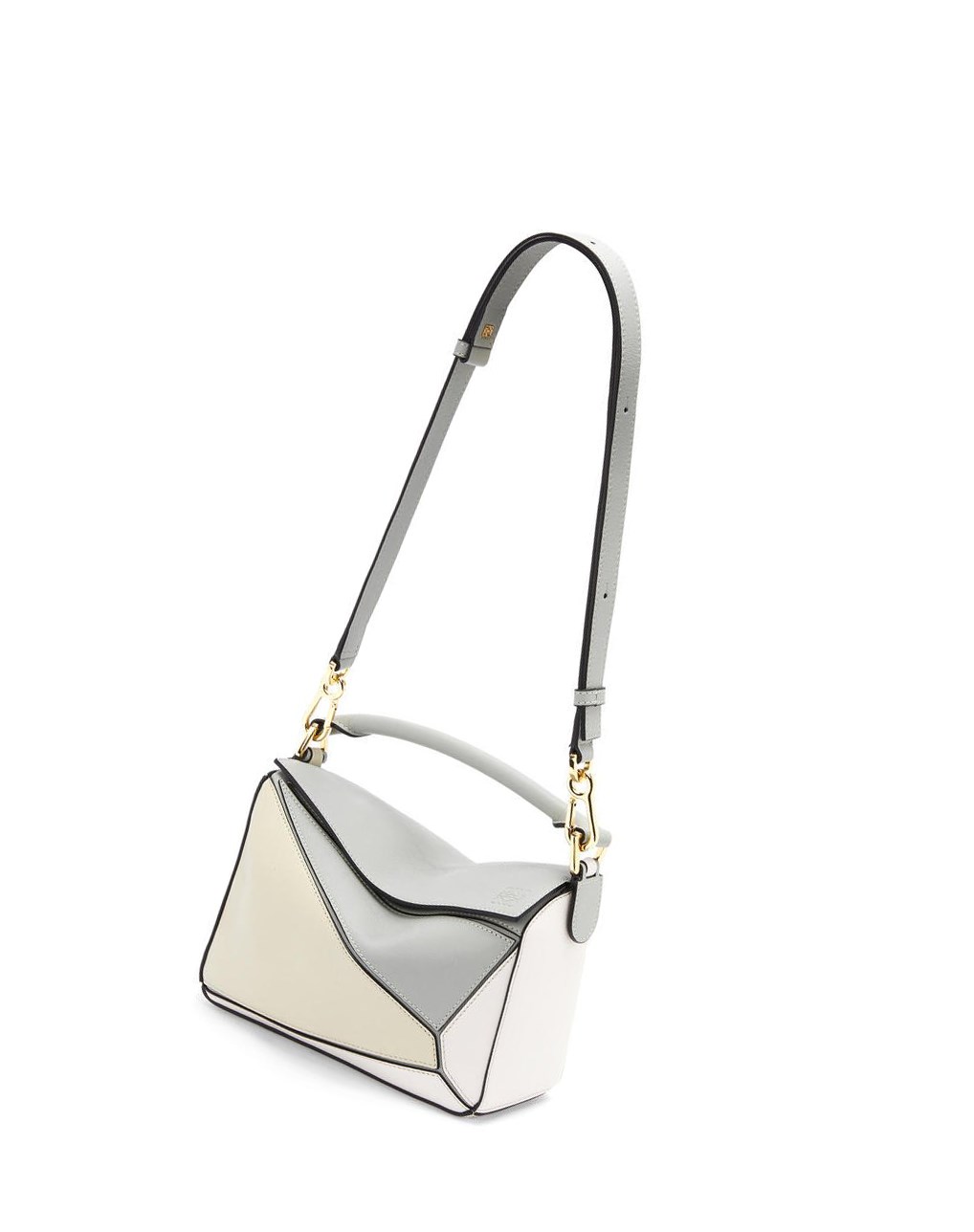 Loewe Small Puzzle bag in classic calfskin Grises Verdes | QEDMT-7952