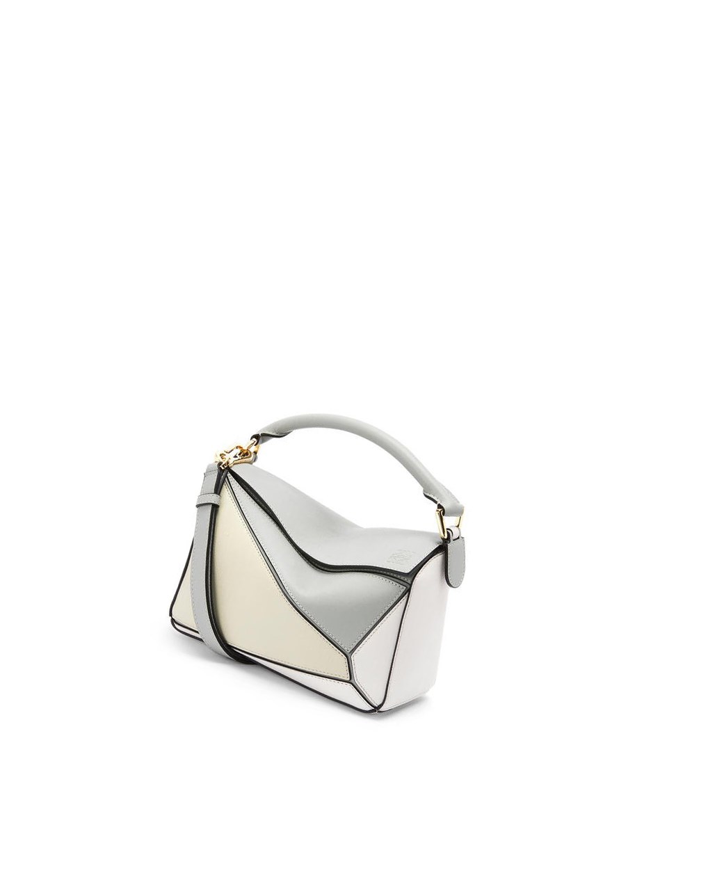 Loewe Small Puzzle bag in classic calfskin Grises Verdes | QEDMT-7952