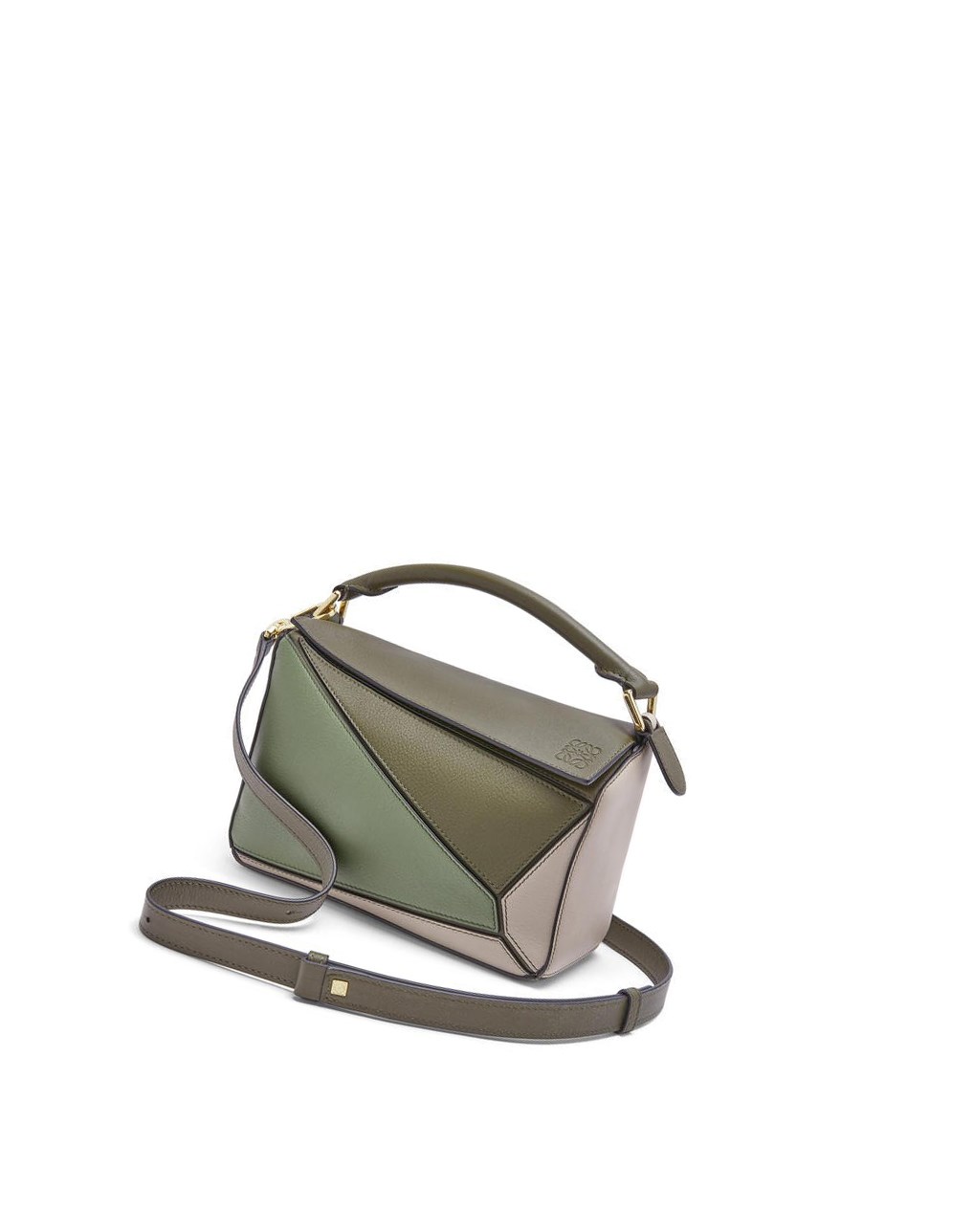 Loewe Small Puzzle bag in classic calfskin Verdes Azules | VATYK-9281