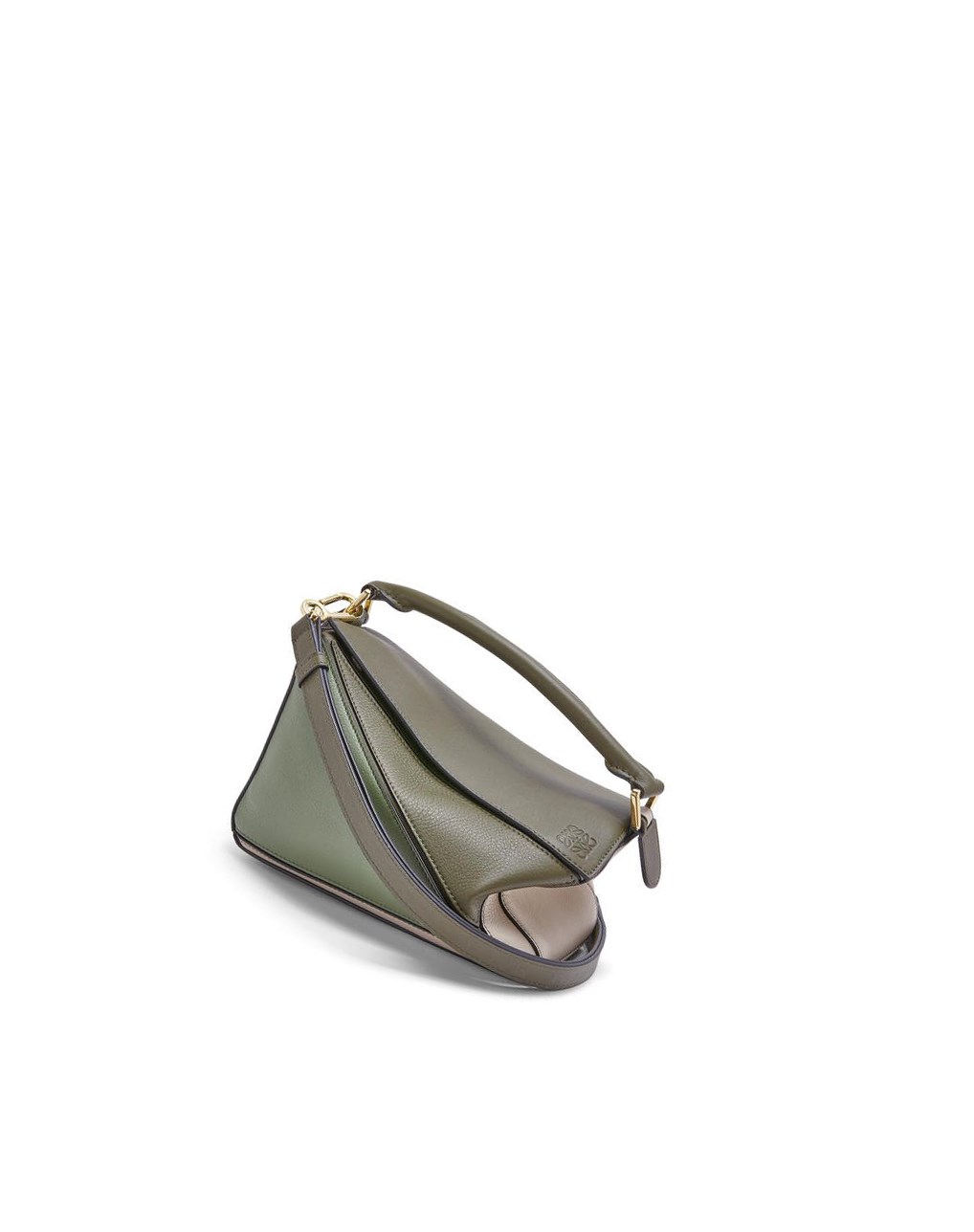Loewe Small Puzzle bag in classic calfskin Verdes Azules | VATYK-9281