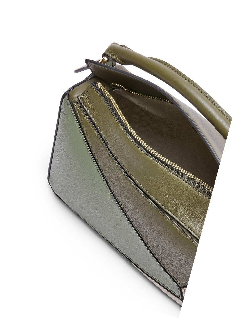 Loewe Small Puzzle bag in classic calfskin Verdes Azules | VATYK-9281
