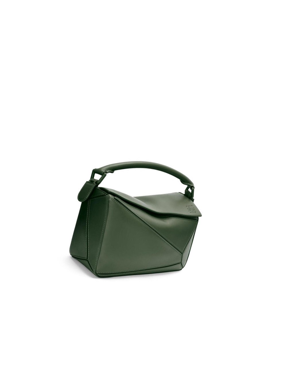 Loewe Small Puzzle bag in satin calfskin Kaki | GXSIJ-7046