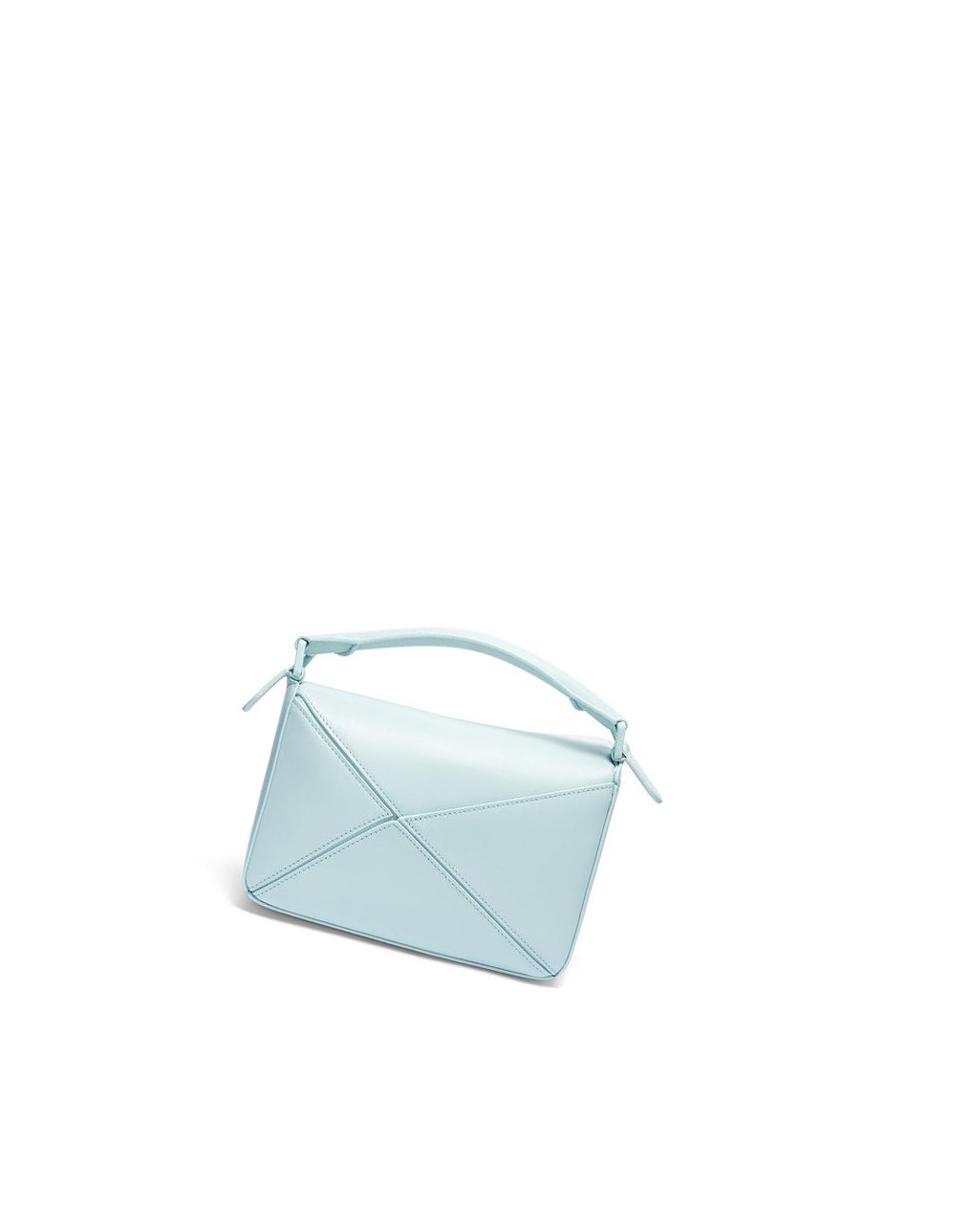 Loewe Small Puzzle bag in satin calfskin Aquamarine | HBDJO-6389