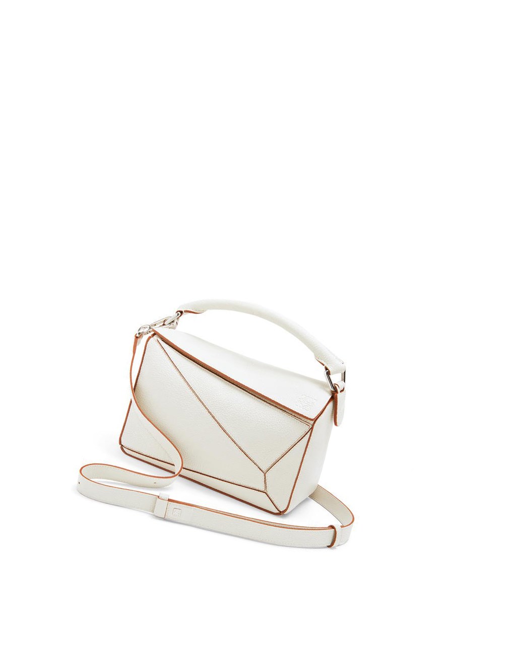 Loewe Small Puzzle bag in soft grained calfskin Blancos | PYSOC-3064