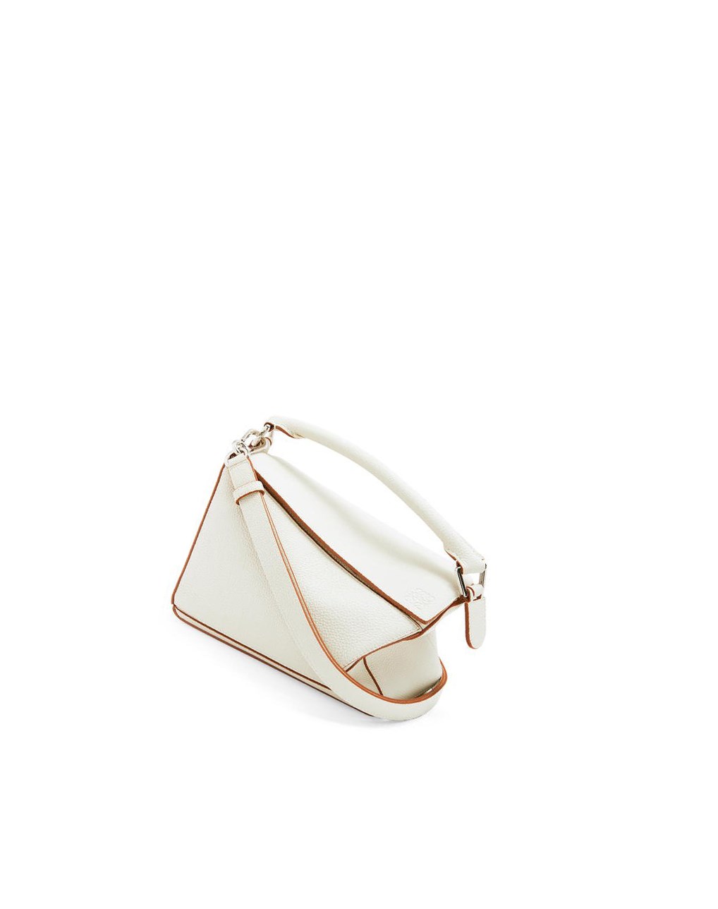 Loewe Small Puzzle bag in soft grained calfskin Blancos | PYSOC-3064